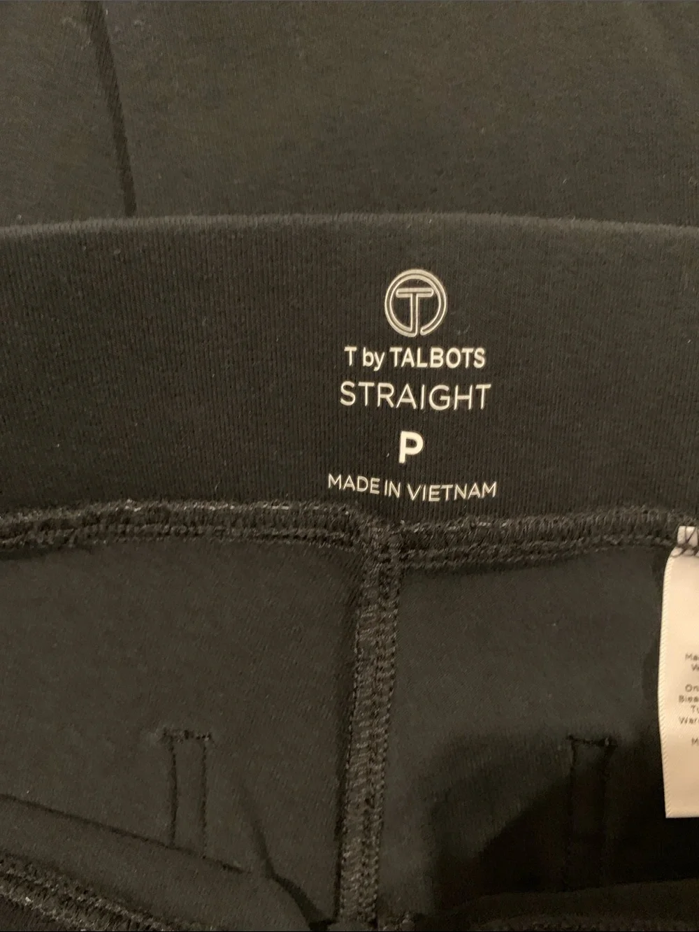 Talbots Black Straight-Leg Activewear Pants. Size P​